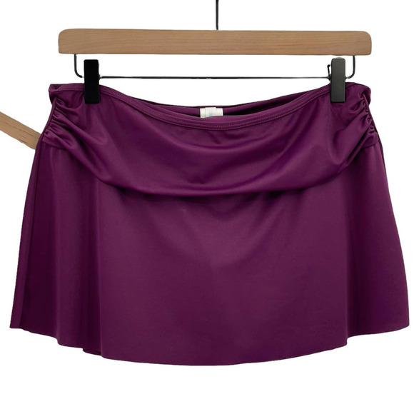 J. Crew Swimsuit Bikini Top Swim Skirt Bottoms Purple Color Block | 32D / Small - Picture 8 of 12